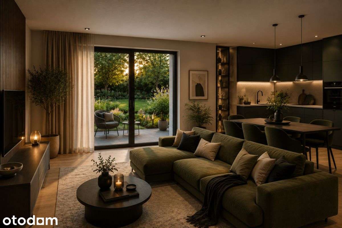 4 pokoje z każdego wyjście na duży ogród 91m2 |wkd