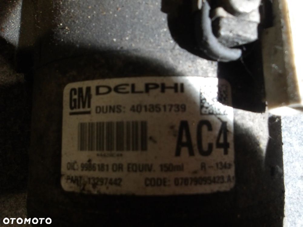 KOMPRESOR SPRĘŻARKA KLIMATYZACJI OPEL 13297442 AC4 - 2