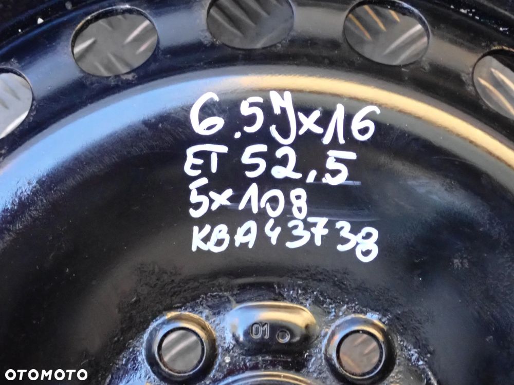 FELGI STALOWE FORD 6,5JX16  ET 52,5  5X108  KBA 43738 - 8