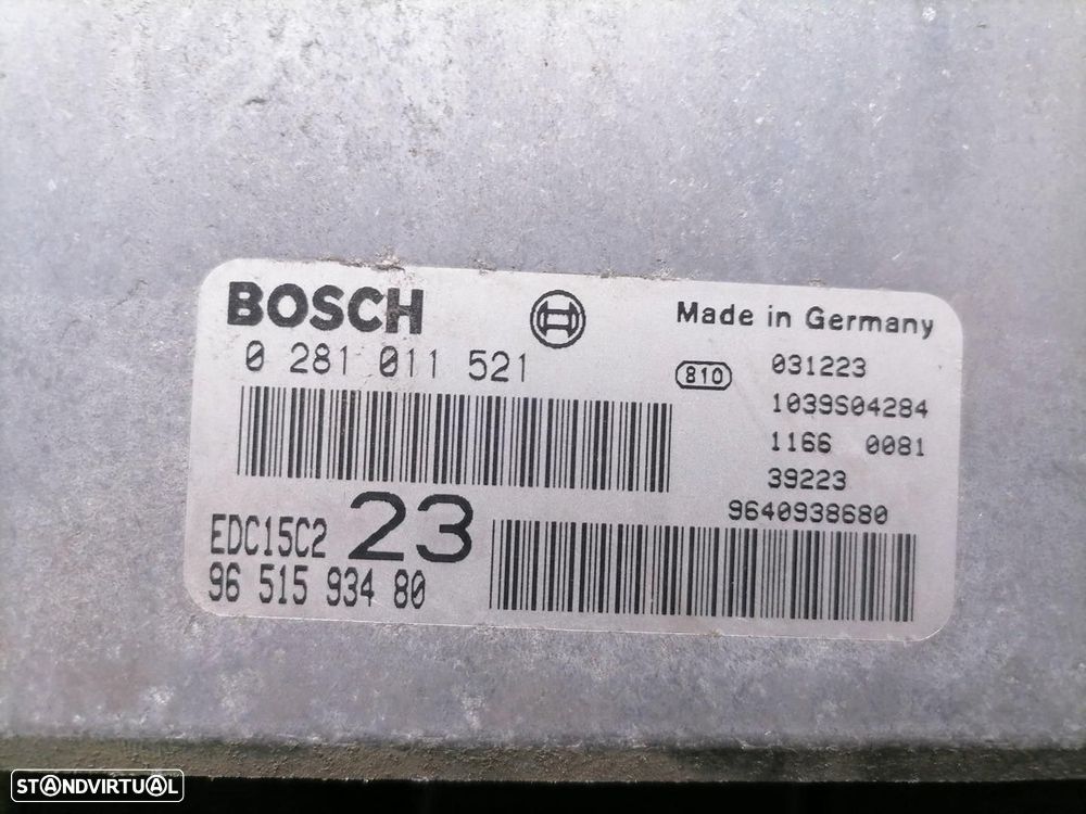 CENTRALINA MOTOR UCE CITROEN XSARA PICASSO 2004 -9651593480 - 4