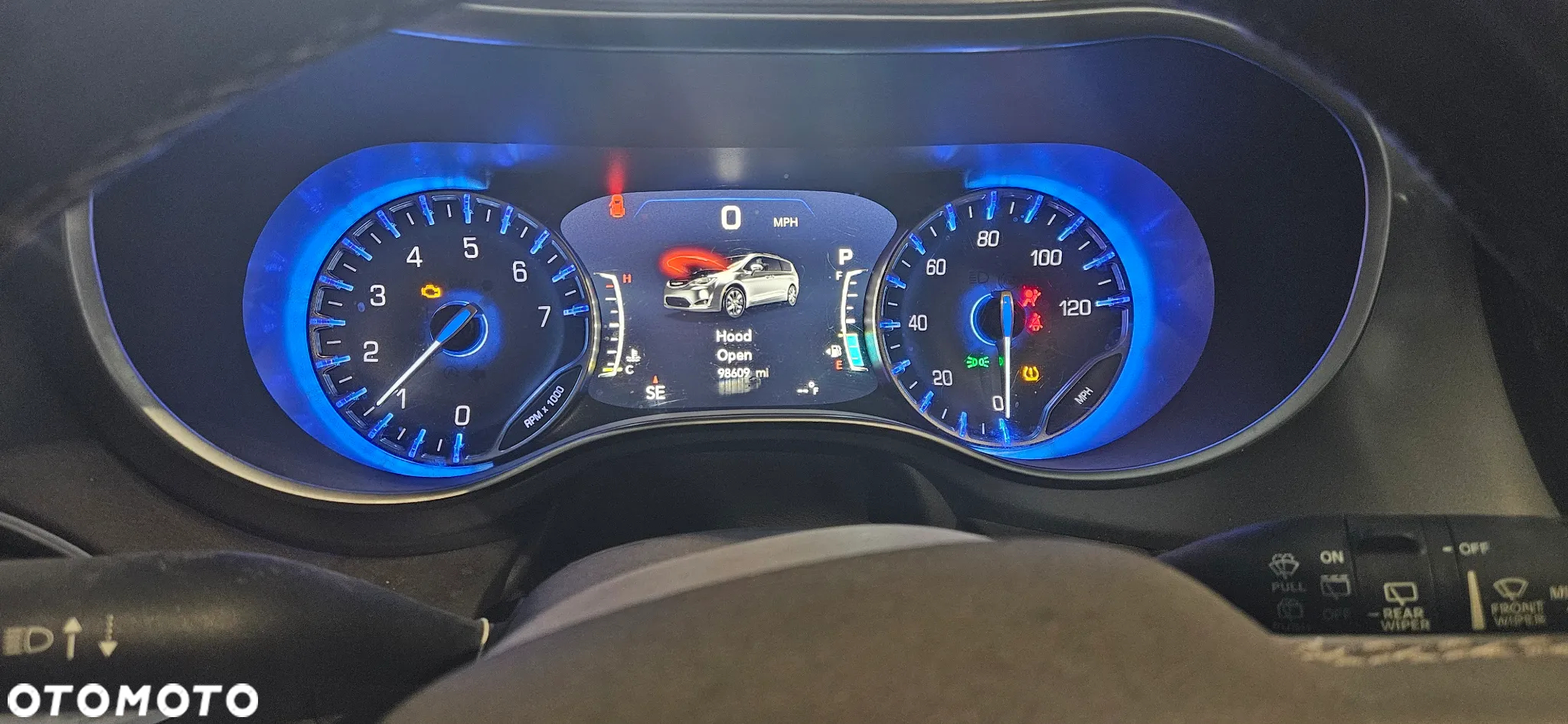 Chrysler Pacifica 2016- 3.6 V6 Licznik Zegary Prędkościomierz DUŻY WIŚWIETLACZ FIS  68227902AG - 2