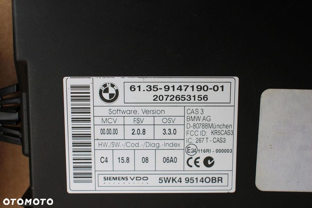 Komputer silnika zestaw startowy BMW N62B48 N62 4.8 V8 355KM 261kW 7582306 - 5