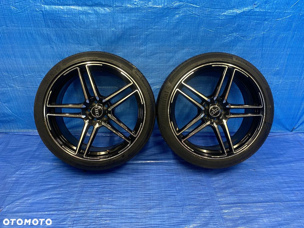 KOŁA KOŁO 21 FELGA ALUMINIOWE ALUSY 21"x 9,5J ET35  5X112; 66,6mm KOŁA NA SZTUKI ; OPONY CONTINENTAL ; AUDI Q7 ORYGINAŁ - 1