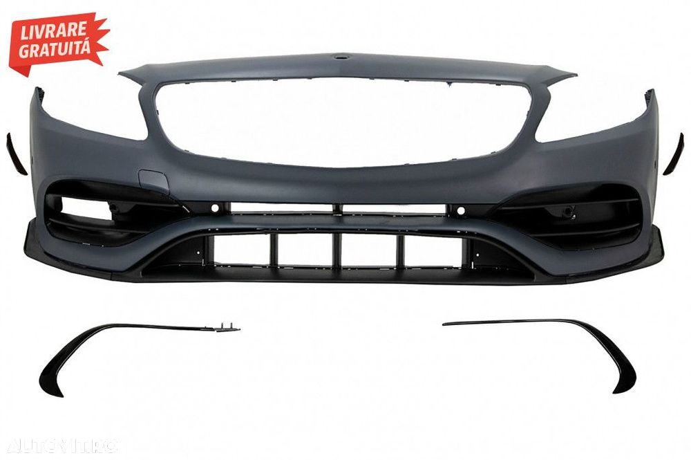 Pachet Exterior Complet cu Grila Neagra Mercedes A-Class W176 (2012-20 - 3