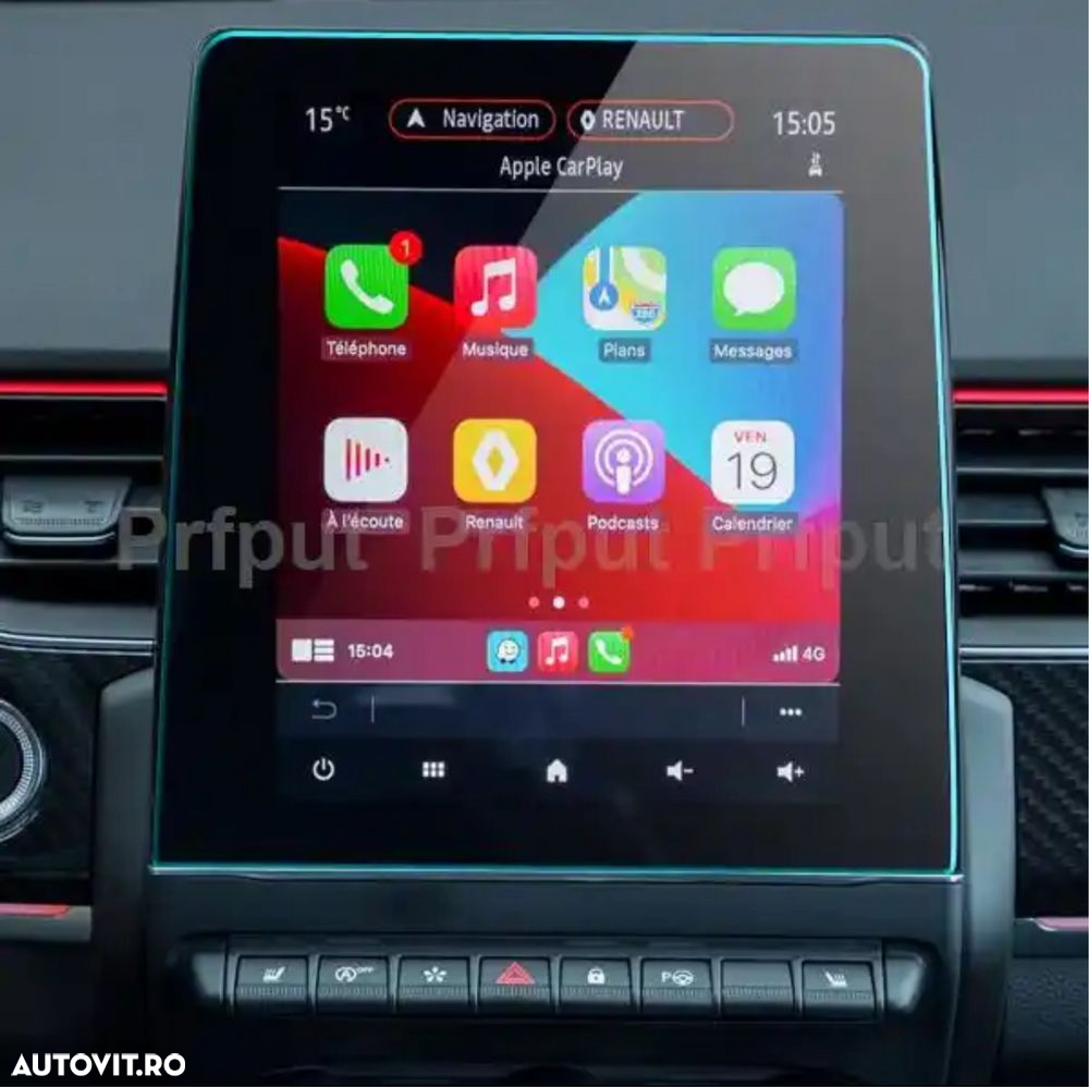 Folie Sticla Protectie Navigatie Ecran Renault Zoe Captur 2 Clio 5 - 2
