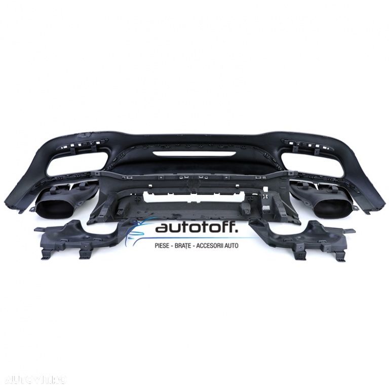 Difuzor W222 S-Class Facelift compatibil cu Mercedes (17-20) S63 Black Design - 7