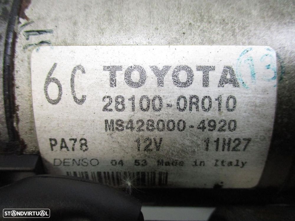 MOTOR ARRANQUE TOYOTA RAV 4 III 2007 -281000R010 - 1