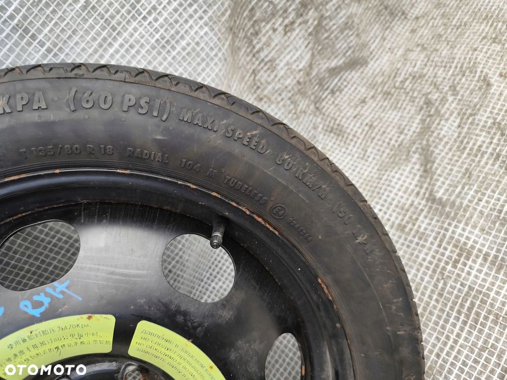 PEUGEOT 508 I 10-18 KOŁO DOJAZDOWE DOJAZD DOJAZDÓWKA 135/80R18 ET32 - 10