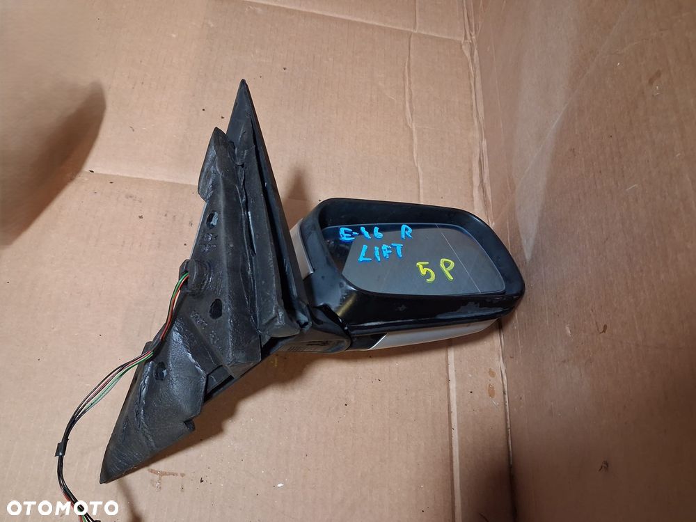 Lusterko prawe BMW 3 E46 LIFT 5 PIN OE srebrne - 2