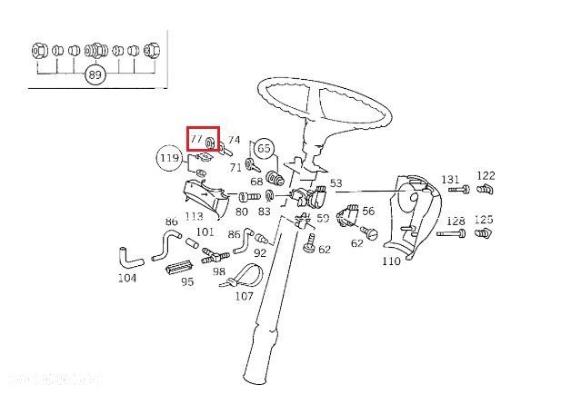 MERCEDES SPRINTER VARIO Obudowa kluczyka stacyjki OE - 2