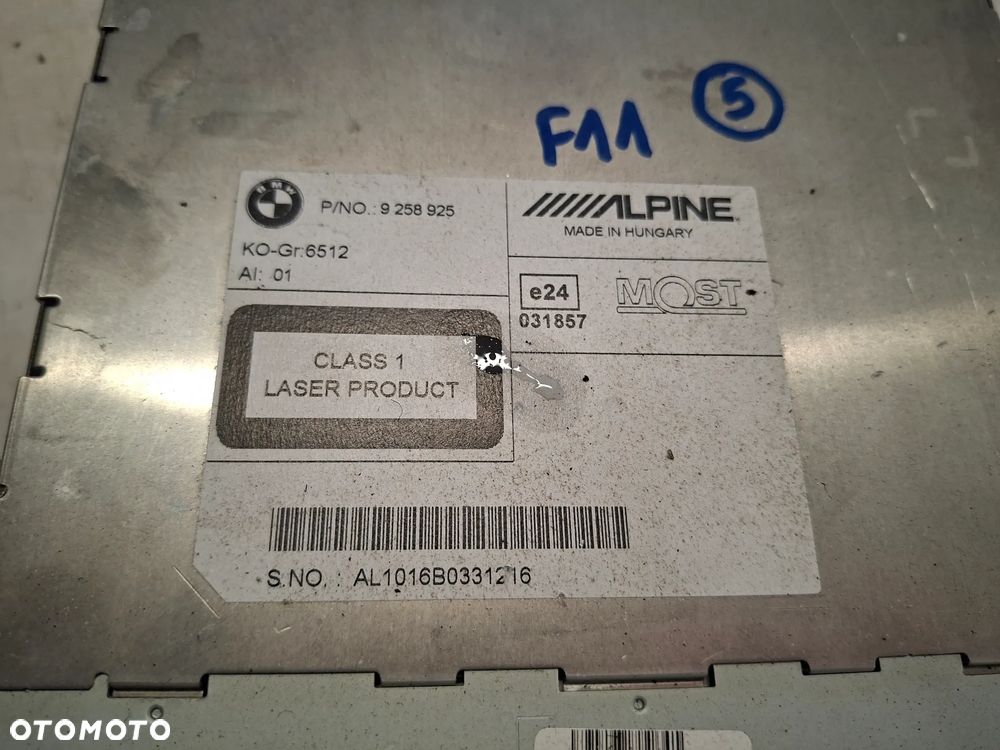 BMW 5 F11 11r CZYTNIK NAWIGACJI 9258925 - 2