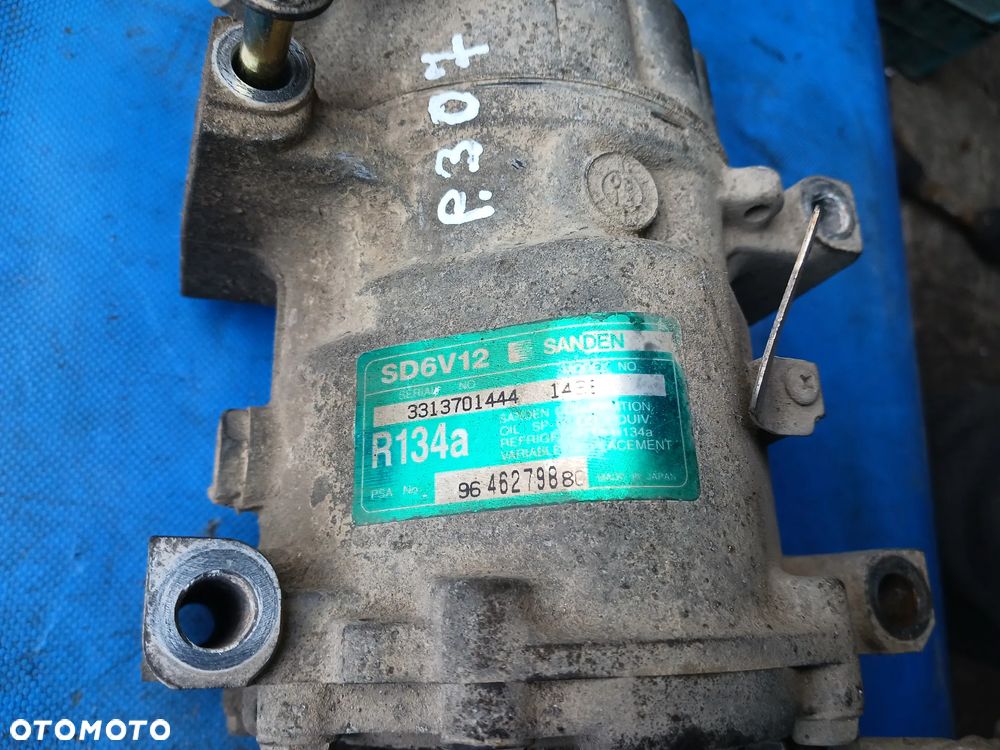 Sprężarka pompa kompresor klimatyzacji Sanden 9646279880 Citroen Berlingo  C2  C3  C3 Pluriel  XSARA Xsara Picasso Peugeot 206 Peugeot 206+ Peugeot 307 Peugeot Partner - 2