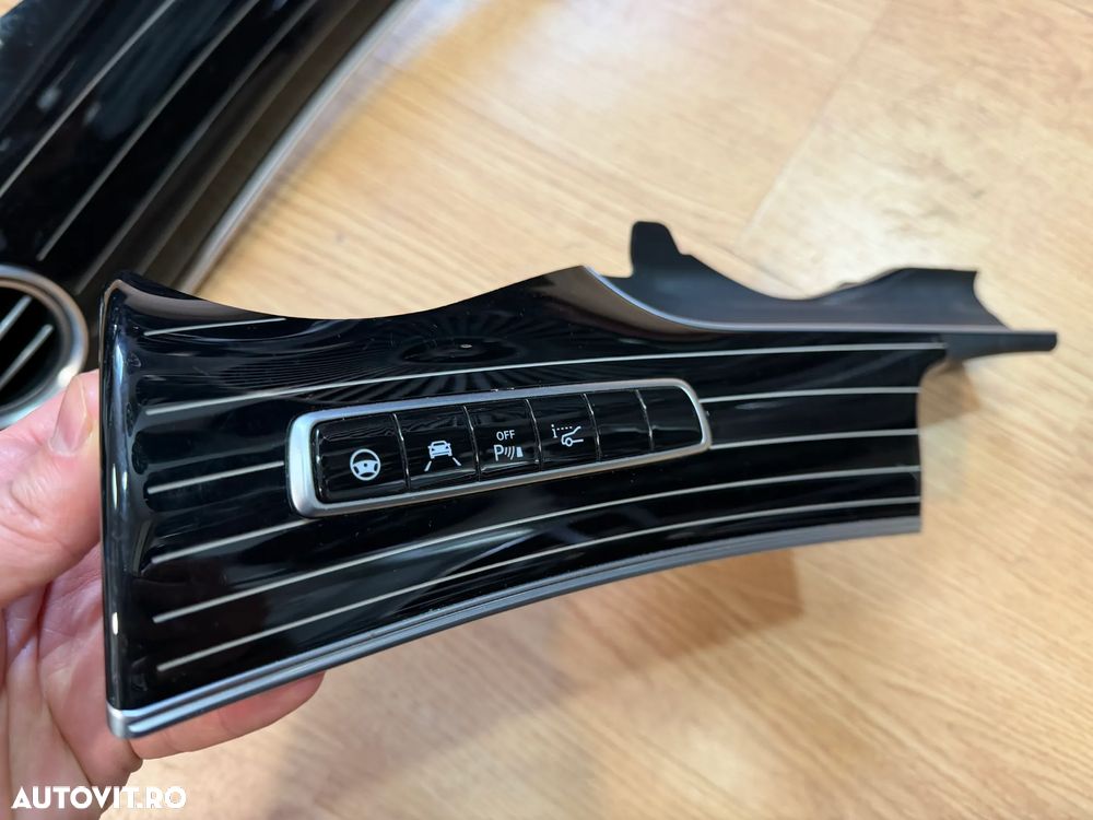 Ornamente interior piano black Mercedes E class w213 Ornament Bord piano black bagheta 4 butoane - 2