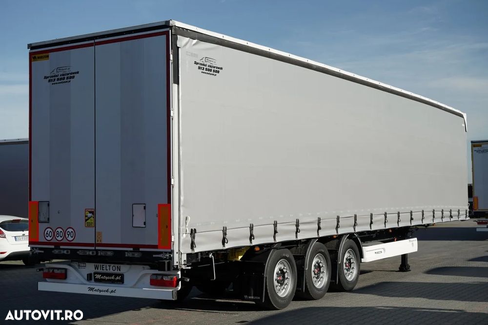 Wielton CORTINĂ STANDARD WIELTON / ACOPERIȘ LVT / SISTEM BDE - STALPINI CULISANTI / AXĂ RIDICABILĂ / PUȚIN FOLOSIT - 8