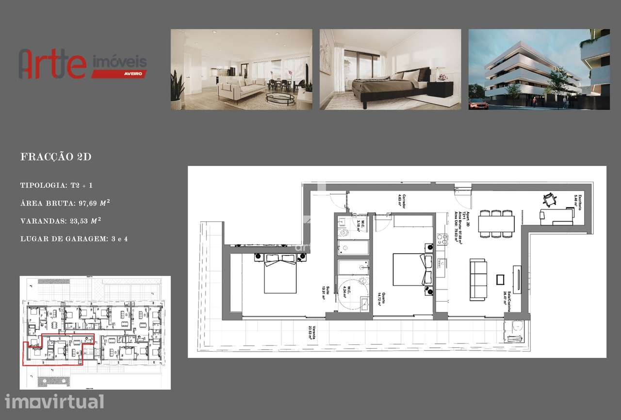Apartamento T2+1 Novo à Venda em Aveiro – Conforto, Luz e Localização - Grande imagem: 4/4