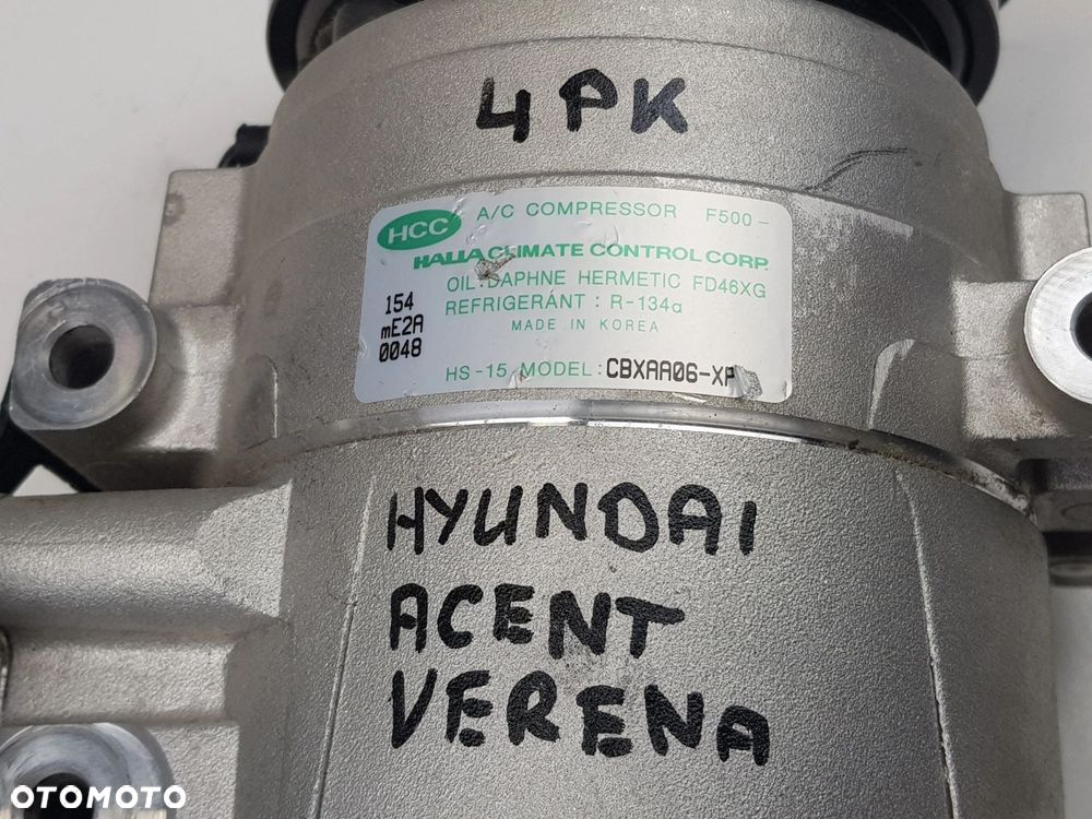 NOWY Kompresor Sprężarka klimatyzacji HCC Hyundai Accent CBXAA06-XP - 10