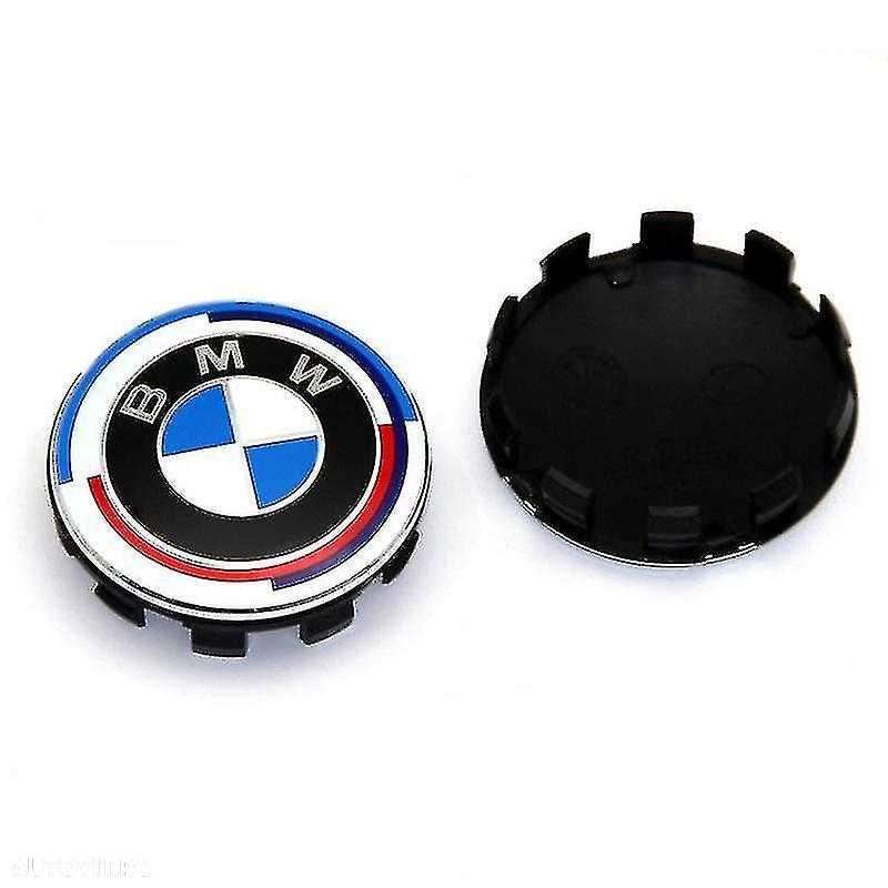 Set 4 Embleme Jante BMW 56mm / 68mm Editie 50 De Ani Capace Roti Sigle - 3