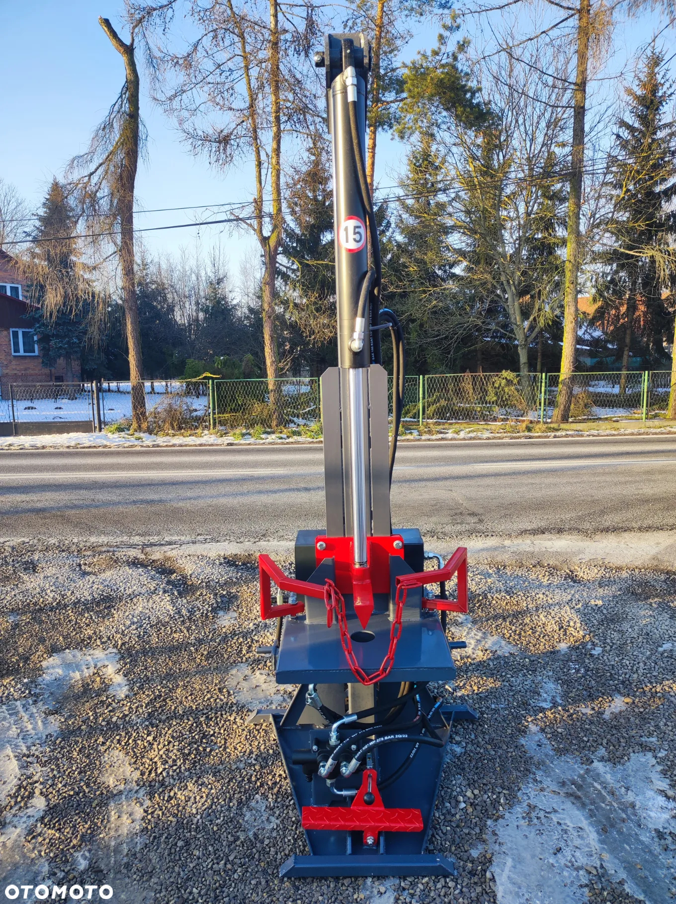 hydrauliczna pionowa łuparka rozłupywarka do drewna / nacisk 20t - 6