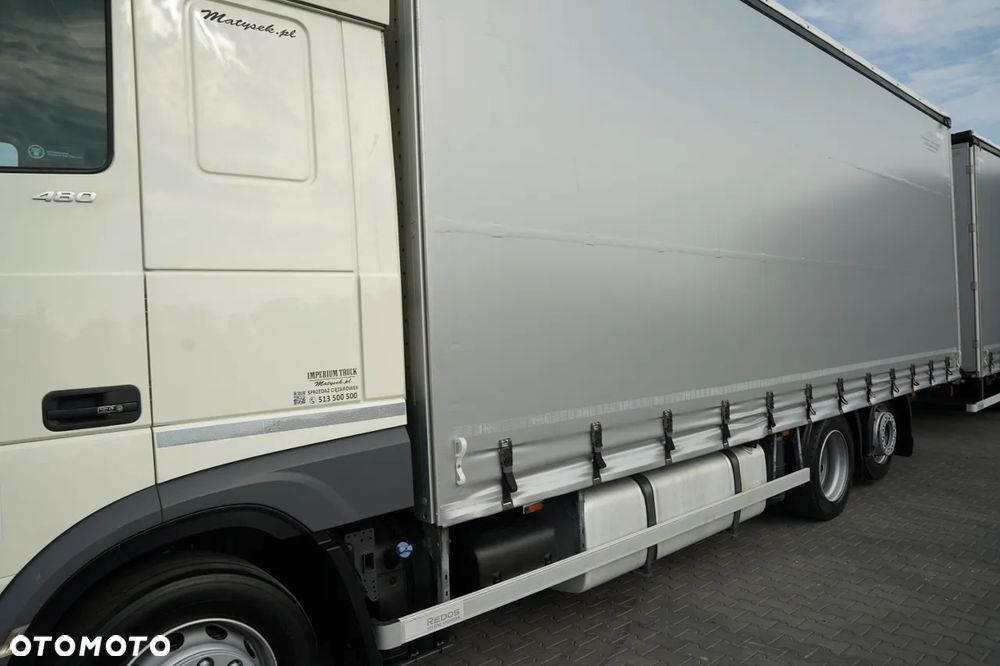 DAF XF 480 / ZESTAW TANDEM / SSC / PRZEJAZDOWY / 120 M3 / KLIMA POSTOJOWA/ OŚ PODNOSZONA / DACH PODNOSZNY / PRZYCZEPA - 8