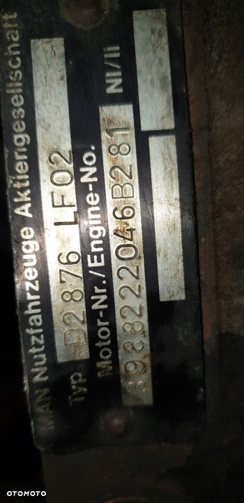 SILNIK MAN 464 KM D2876LF02 NA CZĘŚCI WTRYSK - 2
