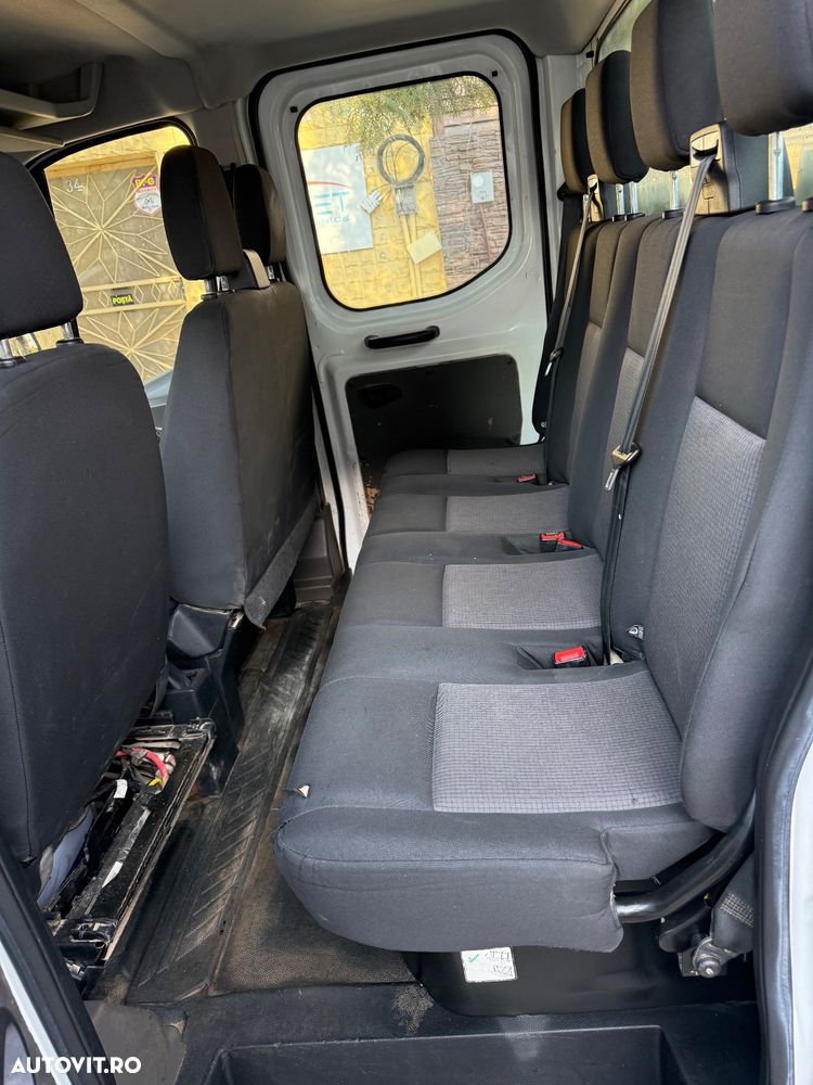 Ford Transit an 2020 L3 Unic Proprietar Dokka 7 locuri punte dubla bena camioneta basculabila NU Mercedes VW IVECO 35c Peugeot 131cai Carte Service Fără probleme - 33