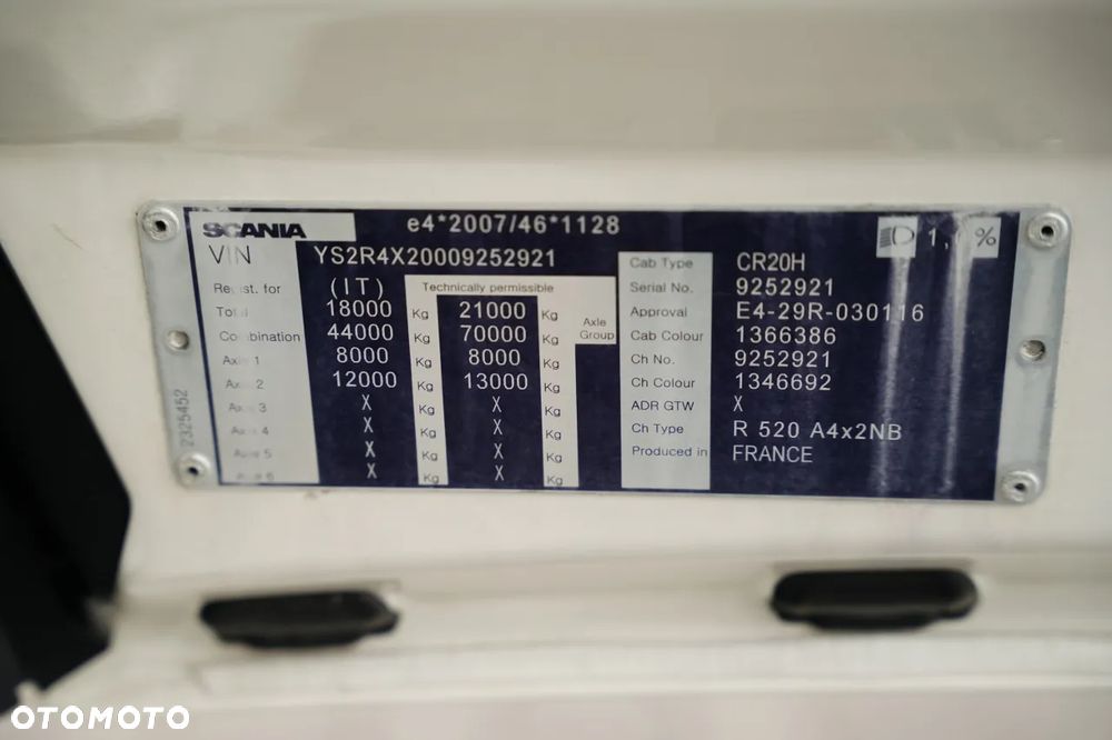 Scania R 520 / V8 / HYDRAULIKA / RETARDER / KLIMA POSTOJOWA  / CAŁA NA PODUSZKACH / EURO 6 - 39