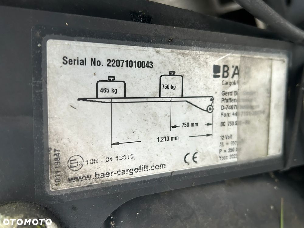 WINDA ZAŁADOWCZA BAR CARGOLIFT 750 KG - 11