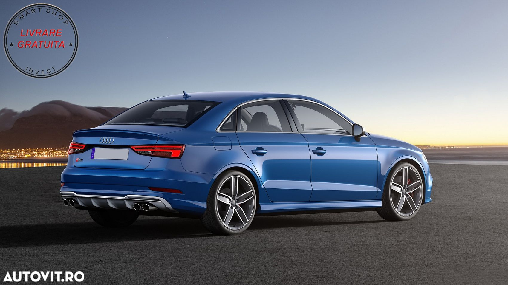 Difuzor Bara Spate Audi A3 8V Facelift Sedan Convertible (2016-2019) S3 Design Bar- livrare gratuita - 10