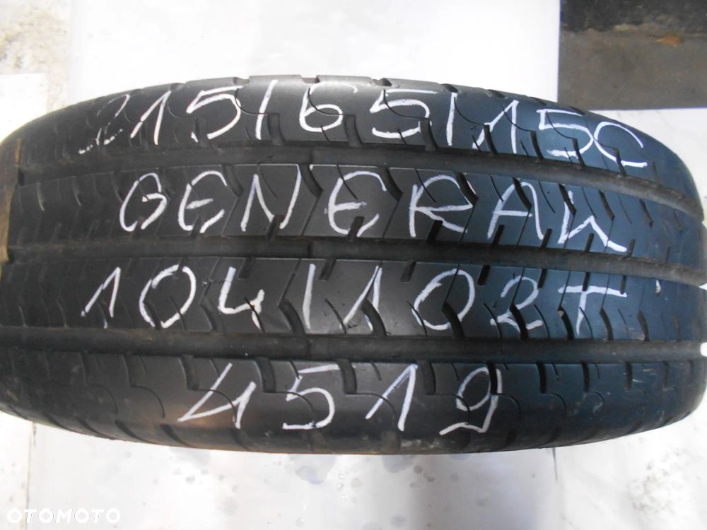 OPONA POJEDYNKA 215/65R15C GENERAL EURO VAN 2 DOT 4519 8MM - 1