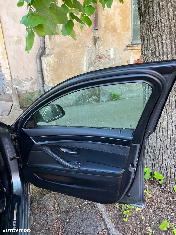 Interior complet piele negru Bmw Seria 5 F11 break non facelift 2011 semi electric incalzire Europa - 24