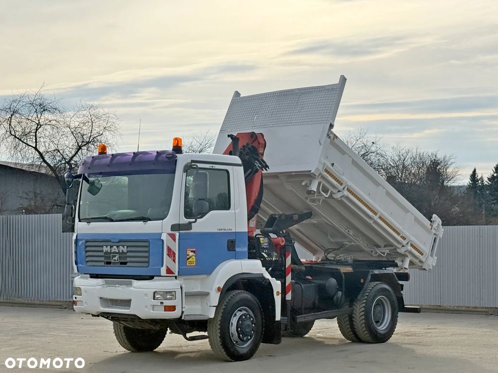MAN TGM 18.330 * WYWROTKA 3,80 m + PALFINGER PK 10501 + PILOT *4x4*STAN BDB - 2