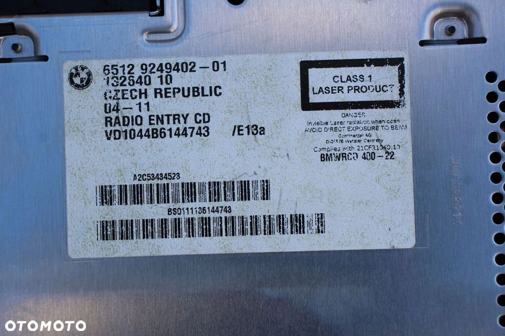 Radio BMW BUSINESS CD e82 e88 x1 e84 9249402 - 3