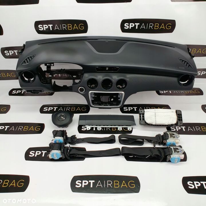MERCEDES A KLASA W176 LIFT DESKA ROZDZIELCZA KONSOLA KOKPIT PULPIT PODUSZKI AIRBAG AIR BAG PASY KIT SET - 1