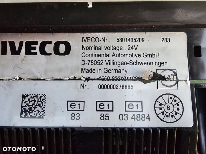 LICZNIK ZEGARY 5801405209 IVECO EUROCARGO AUTOMAT 06-15 rok - 5