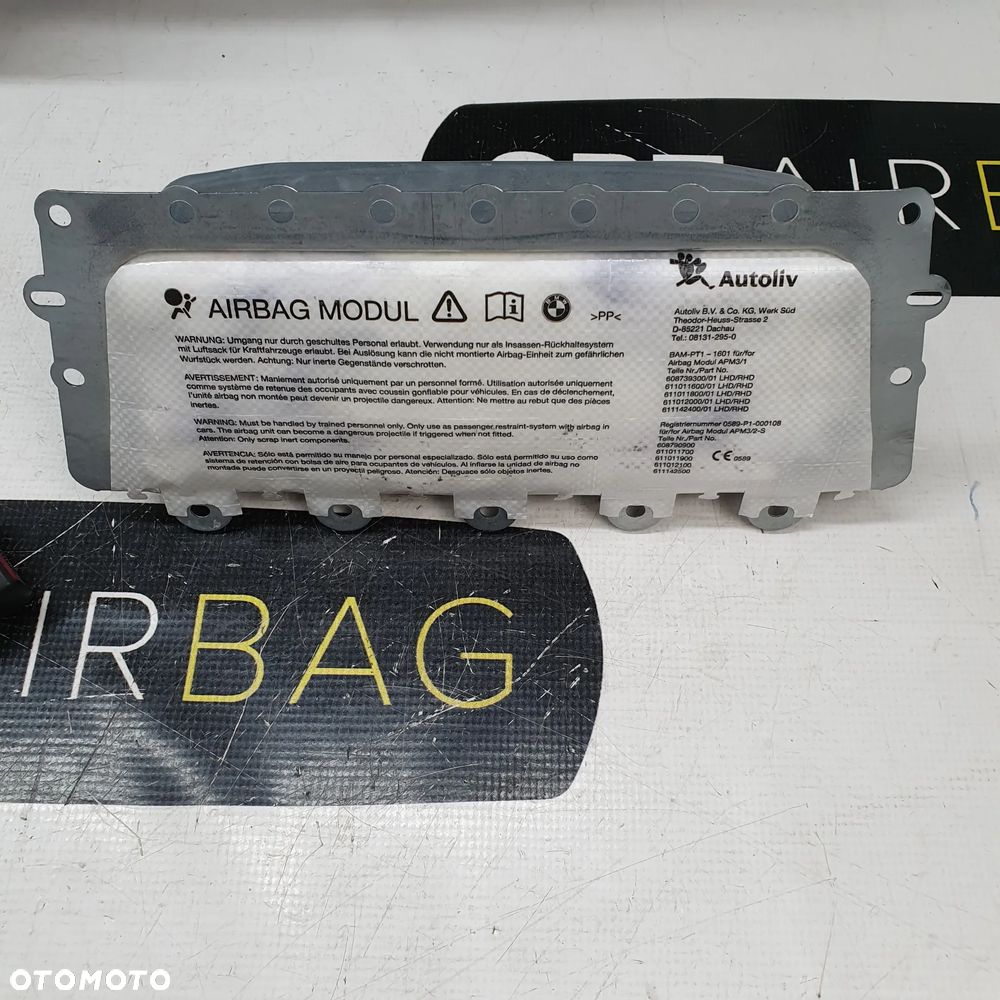 BMW F10 F11 DESKA ROZDZIELCZA GUMA HEAD UP KONSOLA KOKPIT PULPIT PODUSZKI AIRBAG AIR BAG NAPINACZE KIT SET - 9