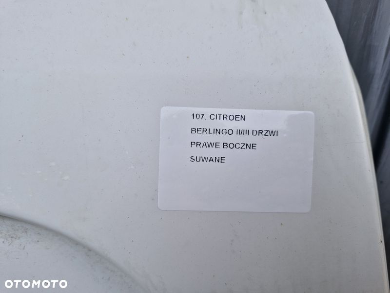 CITROEN BERLINGO II 2 III 3 DRZWI PRAWE BOCZNE PRZESUWNE - 2