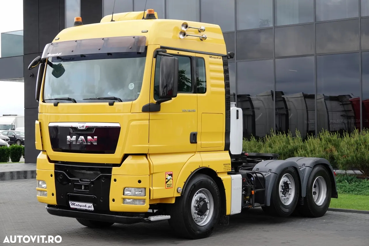 MAN TGX 26.540 / 6x2 / 6X4 / PUSHER / HIDRAULIC / I-PARK COOL / AXIE DE RIDICARE ȘI DIRECȚIE / MANUAL / semiremorcă cu 3 axe- - 3