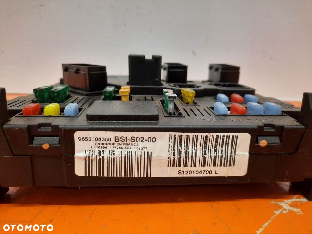 PEUGEOT 407 1.6 HDIF 16V  04-10 SKRZYNKA BEZPIECZNIKÓW 9655708380 9HZ - 5
