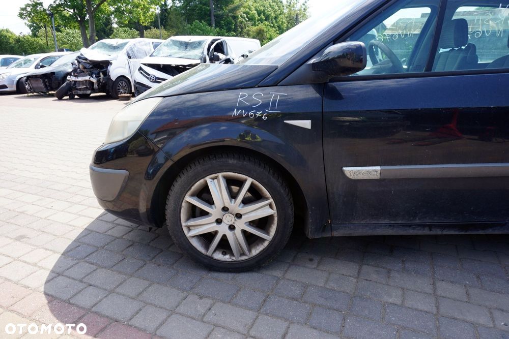 MASKA ZDERZAK BŁOTNIKI LAMPY SCENIC II PH1 NV676  RENAULT 2004-2006 CZARNY PRZÓD KOMPLETNY - 8