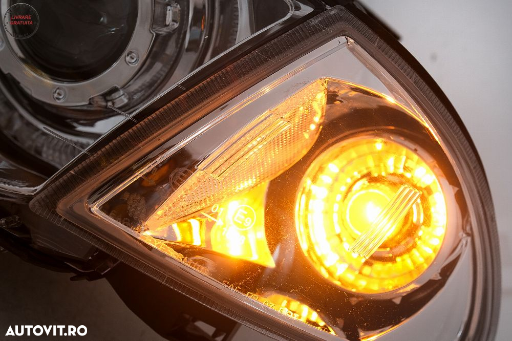 Faruri Angel Eyes BMW Seria 3 E46 Sedan Touring (05.1998-08.2001) Crom- livrare gratuita - 17
