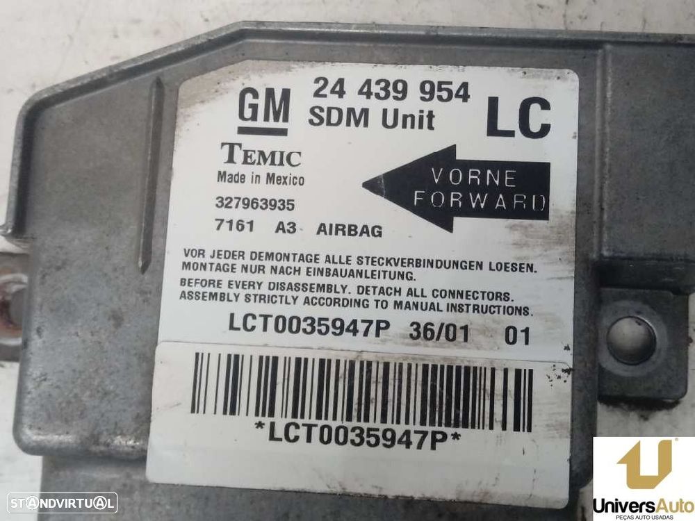 CENTRALINA AIRBAG OPEL CORSA C 2002 -24439954 - 1