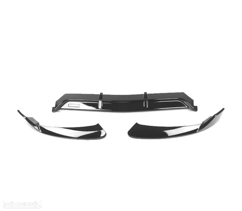 SPOILER LIP FRONTAL MERCEDES CLASE C W205 18-21 LOOK AMG PRETO BRILHANTE - 3