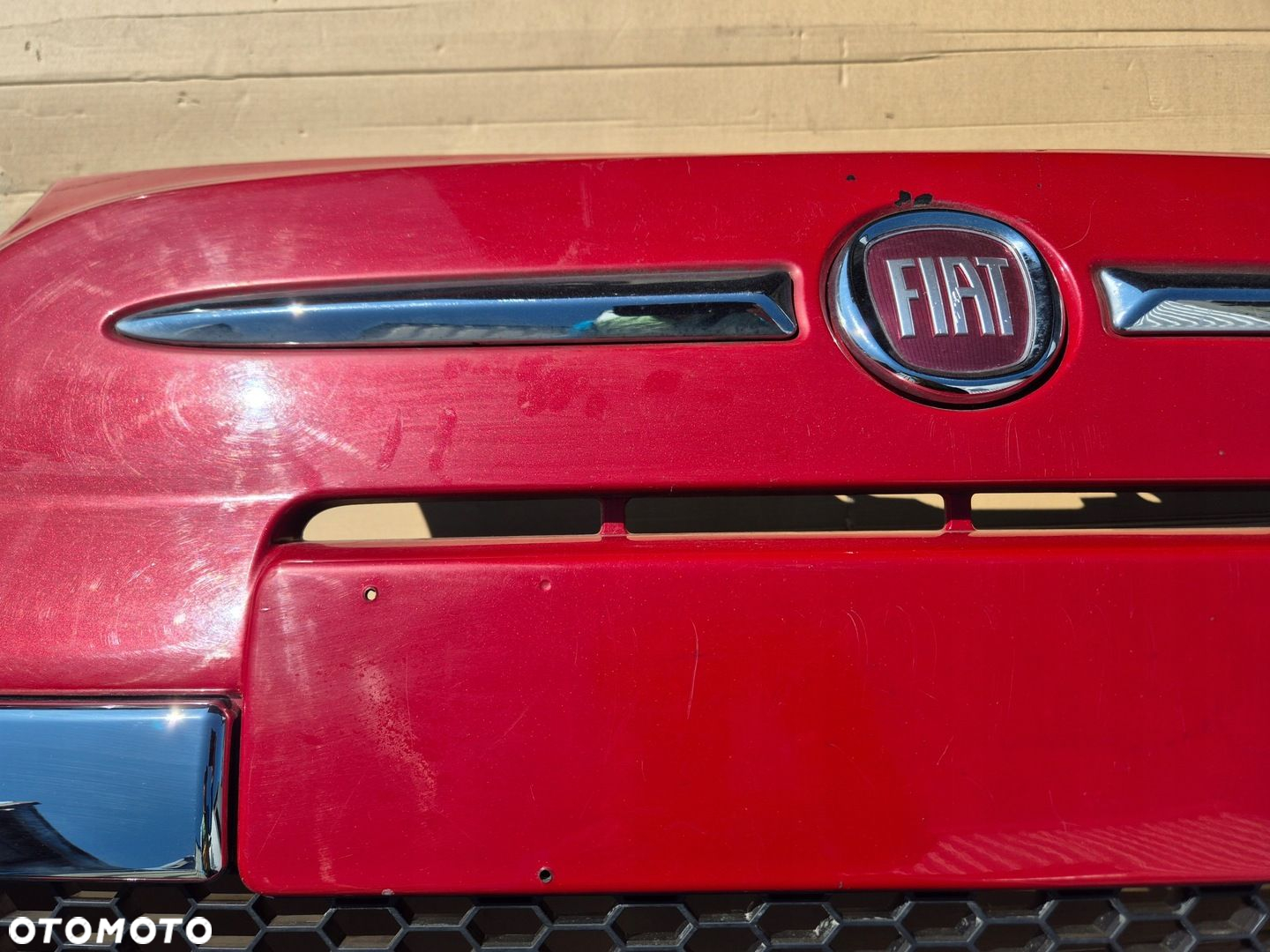 Fiat 500 przedni zderzak. 2007-15.Kompletny.Chrom - 4