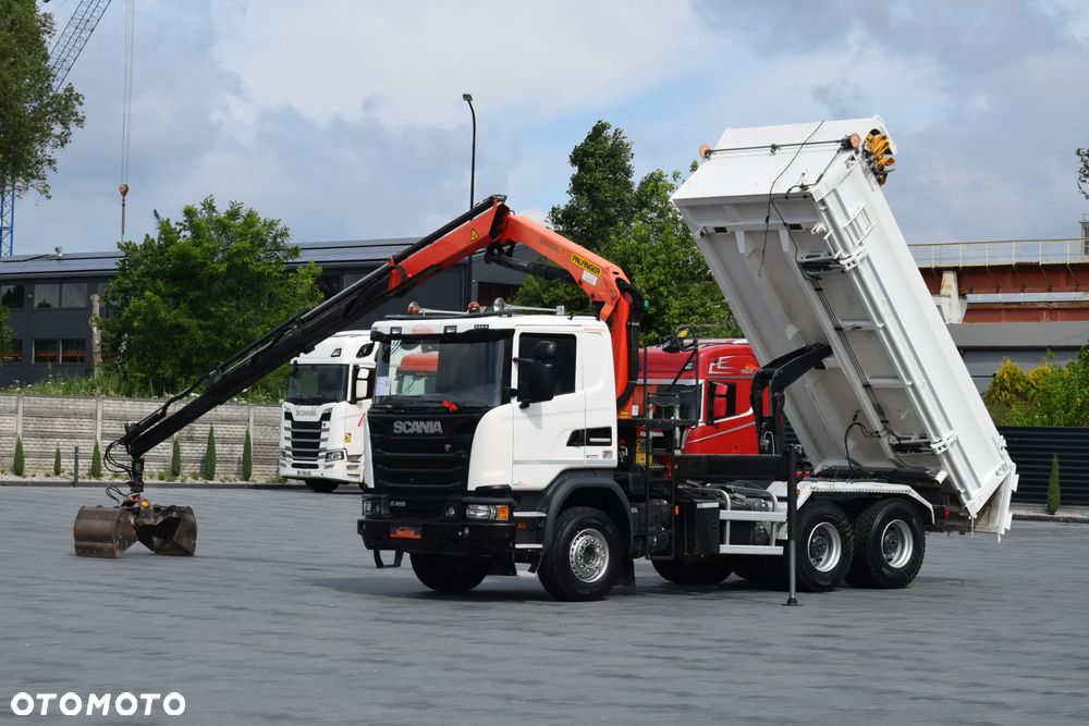 Scania G410 / 6x4 / EURO 6 / HDS PALFINGER PK 17.001 / WYSUW x3 / ROTATOR / CHYWTAK / STEROWANIE RADIOWE / WYWROTKA / HYDROBURTA / AUTOMAT / KAMERA COFANIA / NAWIGACJA / HAK / NISKI PRZEBIEG / 2017 / SERWISOWANY / SPROWADZONY - 27