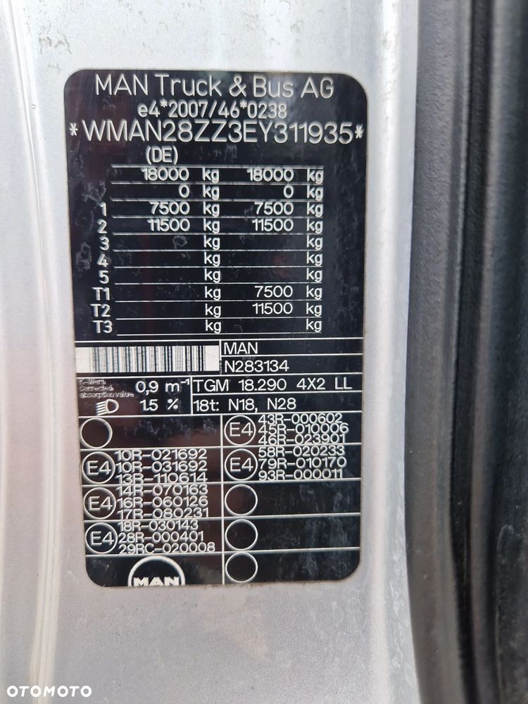 MAN MAN TGM 18290 CHŁODNIA CARRIER 1250 MT 380V - 10