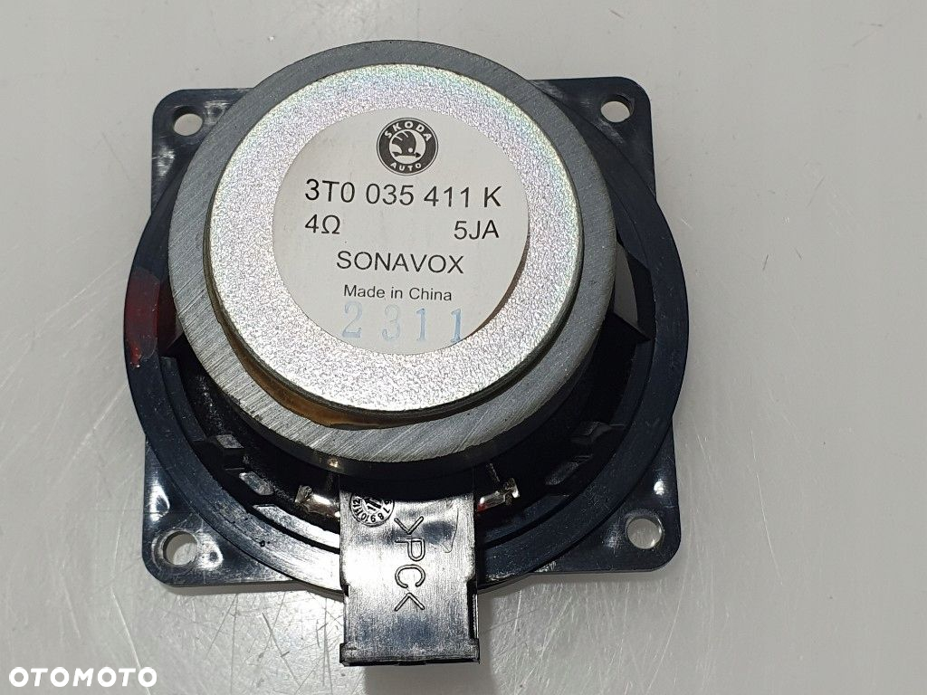 SKODA SUPERB GŁOŚNIK DRZWI PRZÓD LEWY PRAWY WYSOKI TON 3T0035411K ORYGINAŁ - 4