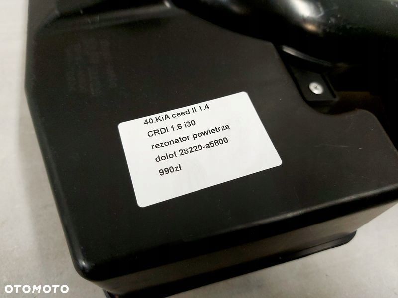 kia ceed 2 ii 1.4 crdi rezonator powietrza dolot 28220-a5800 28191-a5800 - 3