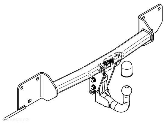 HAK HOLOWNICZY Z KULĄ WYPINANĄ PIONOWO ZABEZPIECZONĄ KLUCZYKIEM BMW X1 E84 2009-15+MODUŁ13PIN - 6