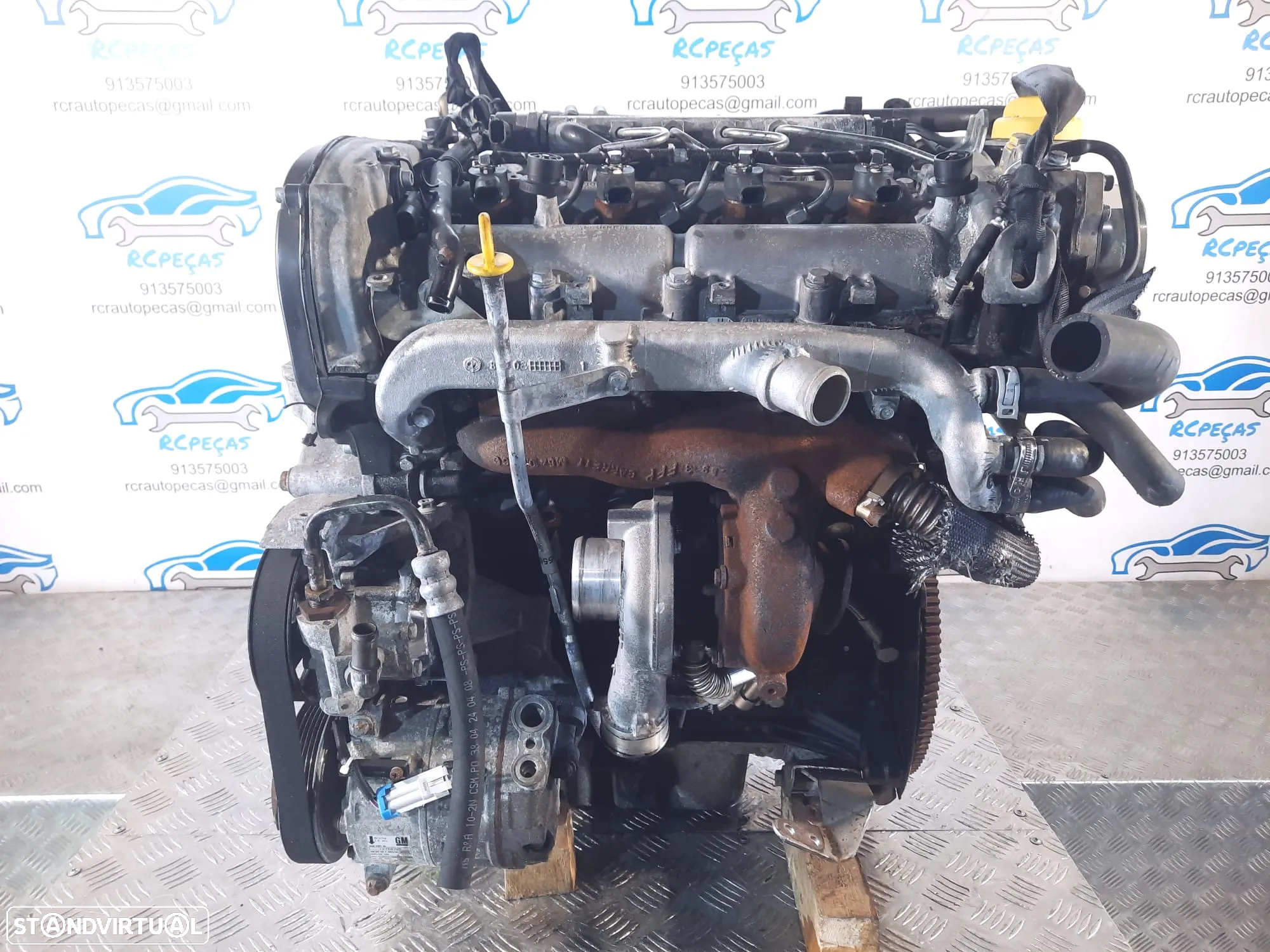 MOTOR COMPLETO 1.9 TID 16V 150CV Z19DTH SAAB 9.3 93 9-3 OPEL VECTRA C ZAFIRA B ASTRA H MOTOR ARRANQUE ALTERNADOR BIMASSA COMPRESSOR AR CONDICIONADO BOMBA DIRECAO DIREÇÃO TURBO INJETOR INJETORES - 6