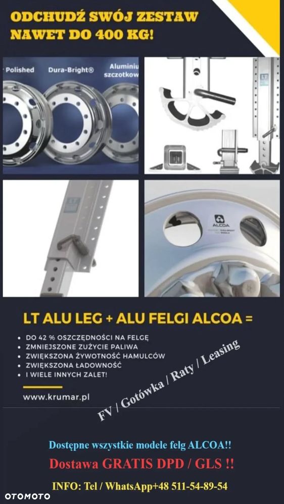 ORYGINALNE FELGI ALCOA / Pojazdy ciężarowe / Naczepy / Wszystkie modele felg dostepne na magazynie - 17
